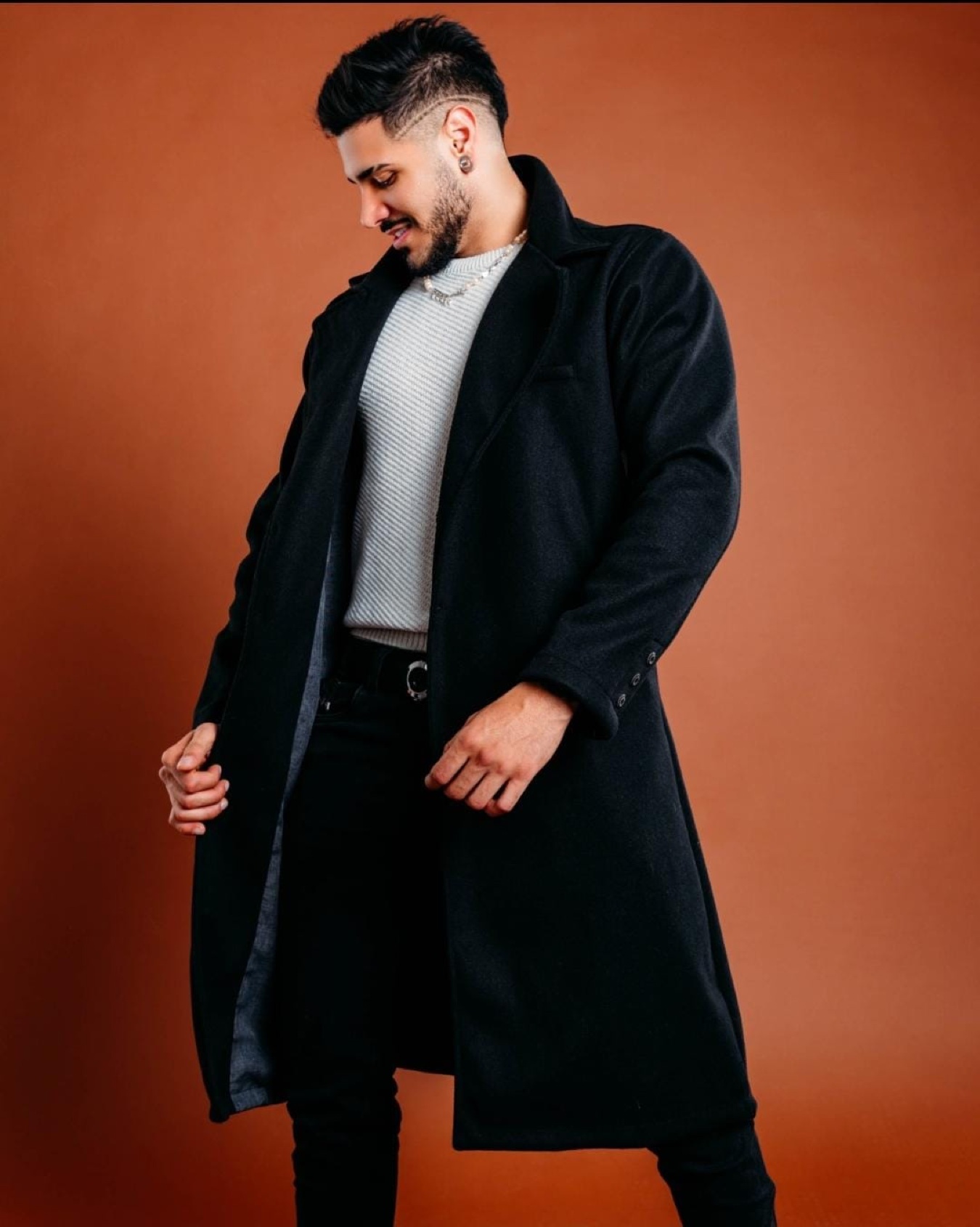 Gabán de paño para hombre